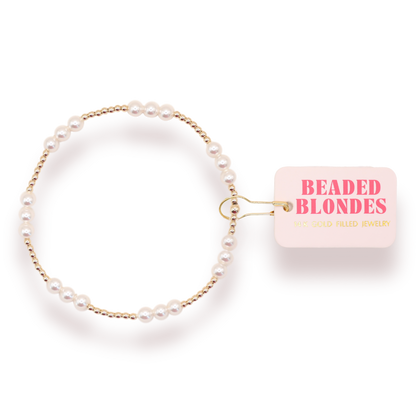 ILY Pearl Bracelet in Gold: Standard 6.75 inch