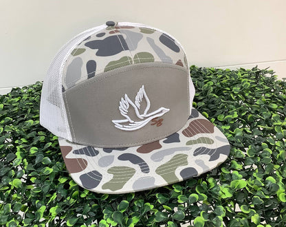 Prep Goose Sb  Hat: Foggy Marsh Vein Camo 7 Panel