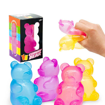 Bear Slow Rising Stress Relief Squeeze Toy Box: Orange bear