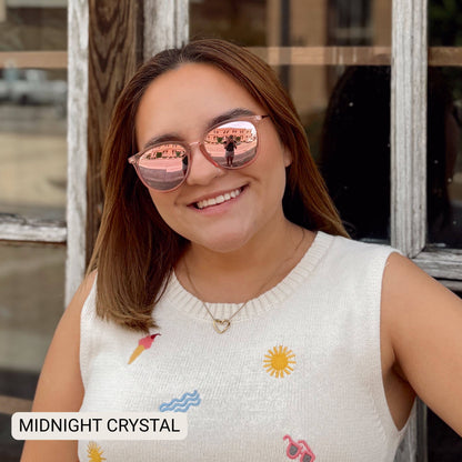 Midnight - Women's Polarized Medium Horn Sunglasses: Black Ombré