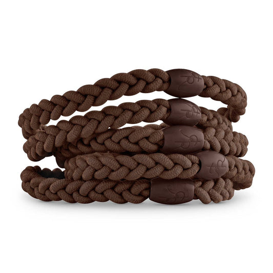 Cutie Bands (Elastic Hair Ties): Braided Brown