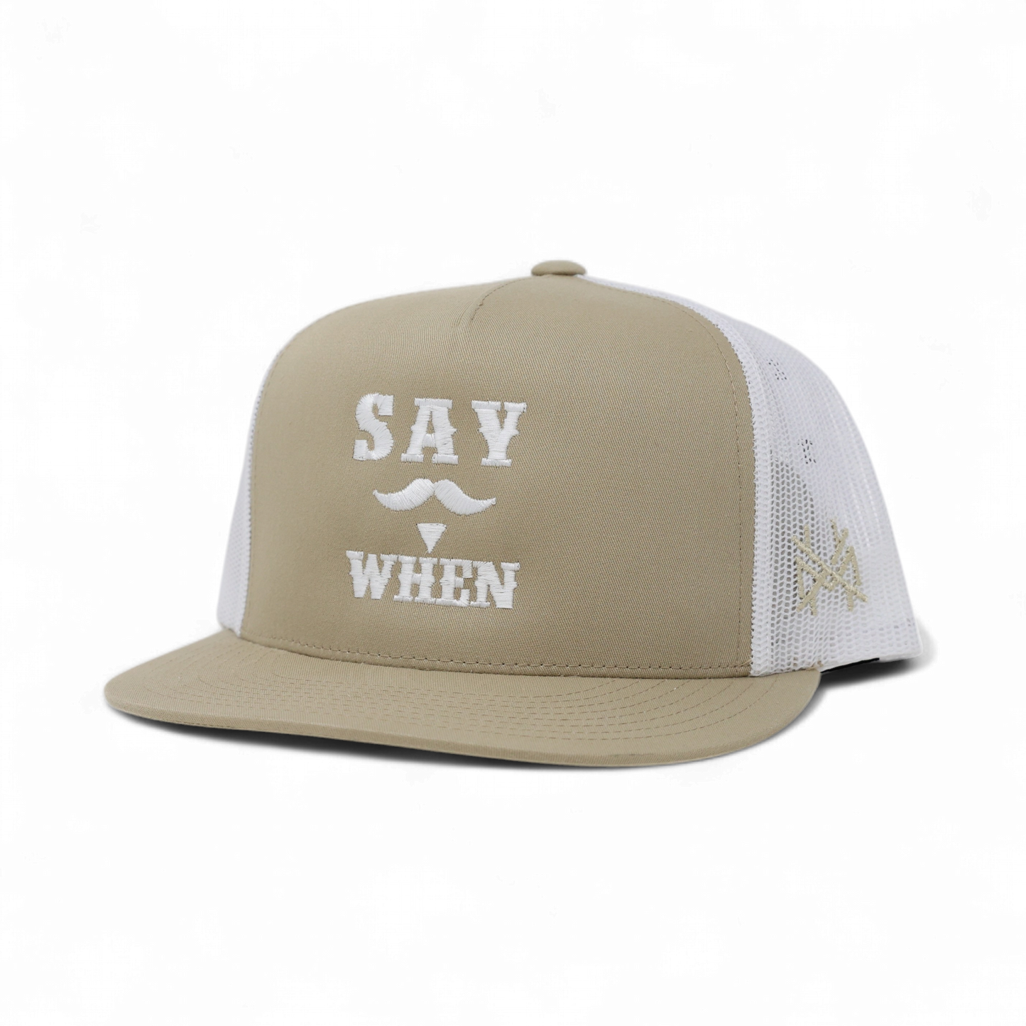 Say When Trucker Hat: 7 Panel Bottomland/Black
