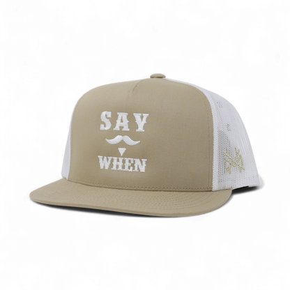 Say When Trucker Hat: 7 Panel Bottomland/Black
