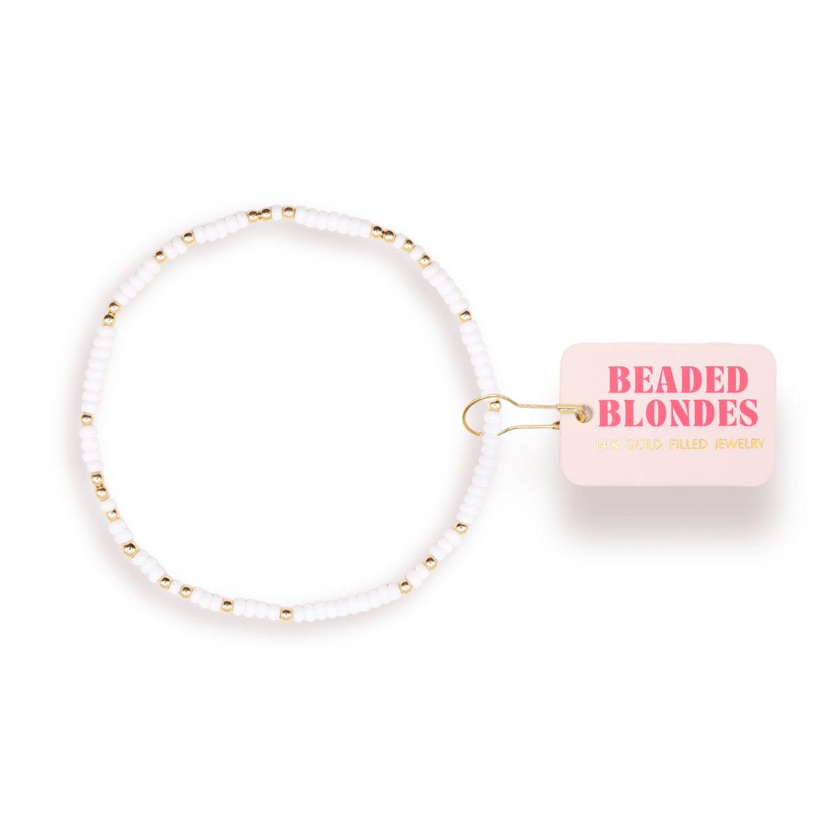 White Sprinkle Bracelet: Standard 6.75 inch