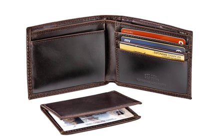 Alabama Crimson Tide Men's Collegiate Bifold Leather Wallet.: UAL Crazyhorse