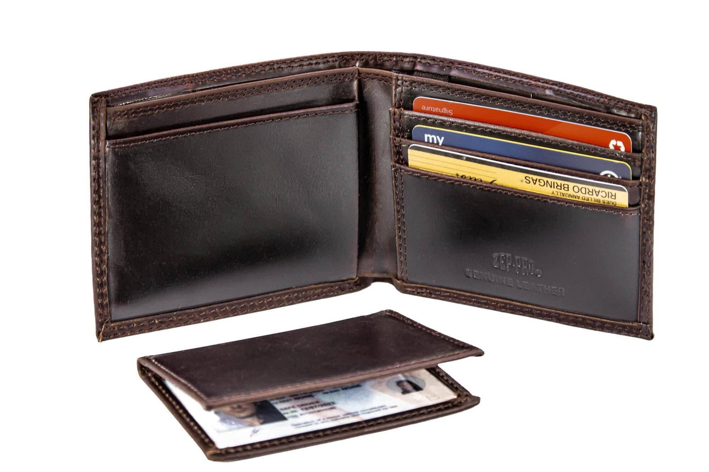 Alabama Crimson Tide Men's Collegiate Bifold Leather Wallet.: ELEP Crazyhorse