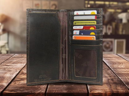 Alabama Crimson Tide Men's Secretary Old School Camo Leather Wallet.: Green/Gray Camo
