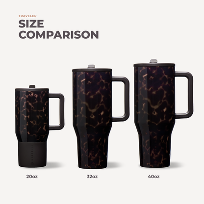 Mocha Tortoise HydroJug 40 oz Traveler Tumbler