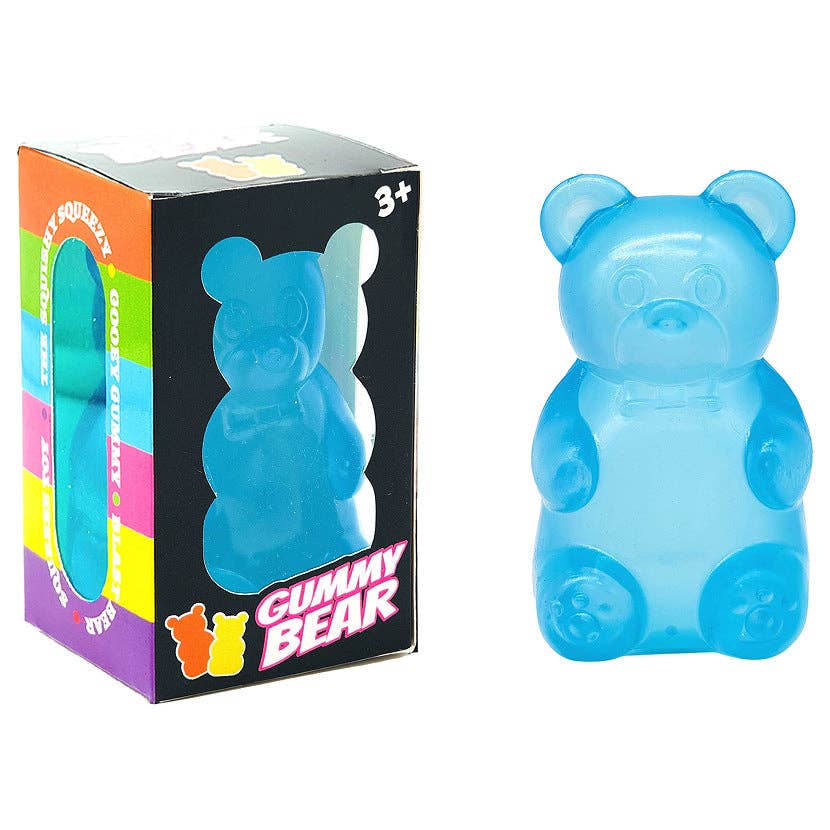 Bear Slow Rising Stress Relief Squeeze Toy Box: Blue bear