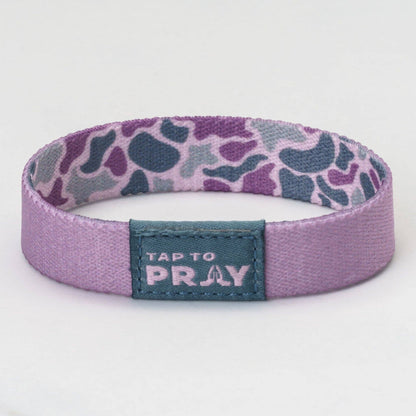 Tap To Pray® Wristband – River Rock Camo - Lilac