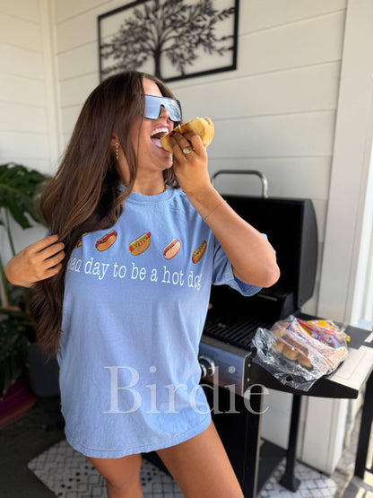 Bad Day To Be a Dog Graphic Tee- Washed Denim