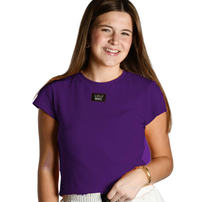 LULU MAC BABY DOLL TOP SS-DEEP PURPLE