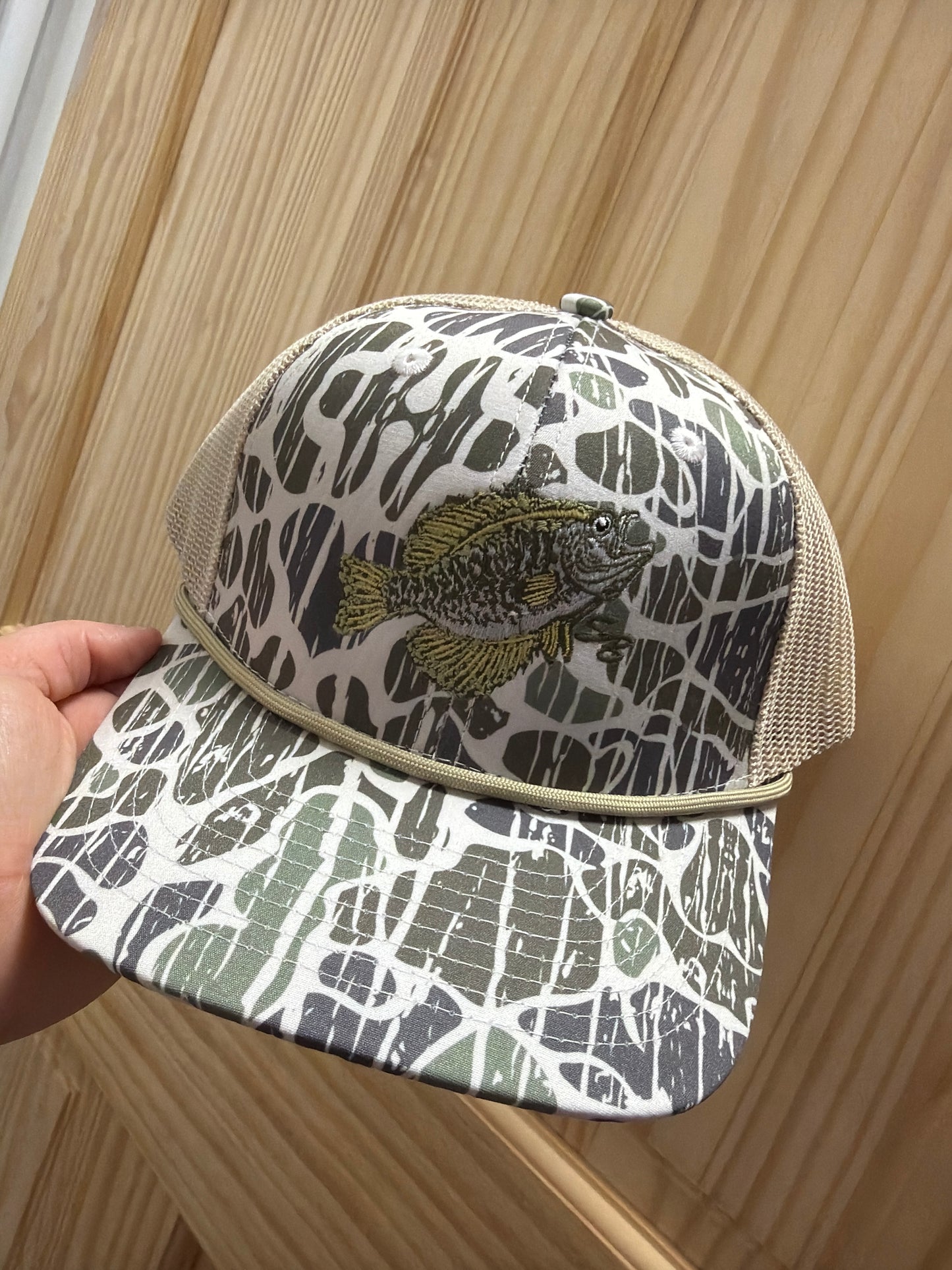 Speckle Bellies Crappie Hat: Foggy Marsh 6p