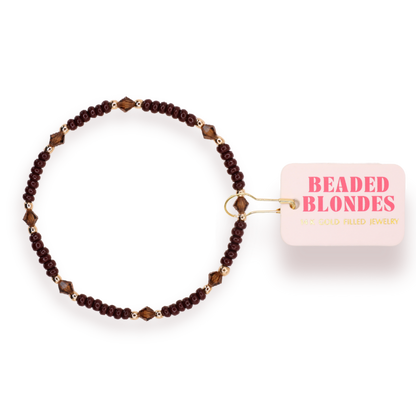 Eleanor Bracelet in Mocha: Standard 6.75 inch