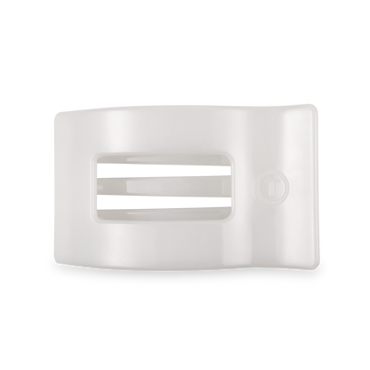 TELETIE Flat Rectangle Hair Clip | Medium | Coconut White