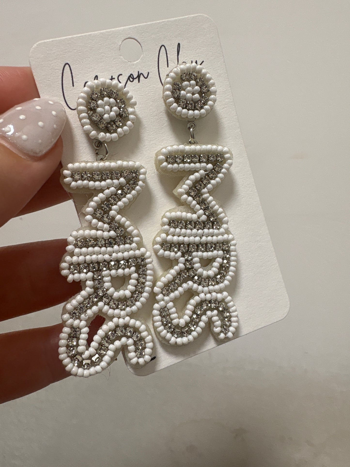Car+son Clay MRS beaded dangle earrings