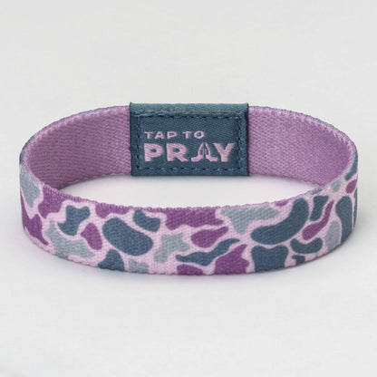 Tap To Pray® Wristband – River Rock Camo - Lilac