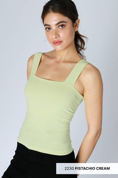 NS8409- Clean Line Square Tank: 2230 Pistachio Cream