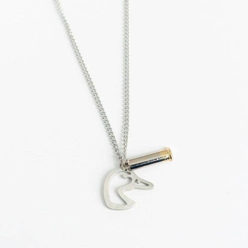 Mallard Duck Shot - Stainless Steel Necklace
