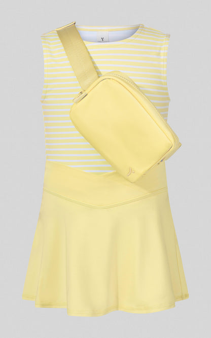 Little Girls Tank, Crossover Skort, Fanny bag Set: DAFFODIL (P#SDW)