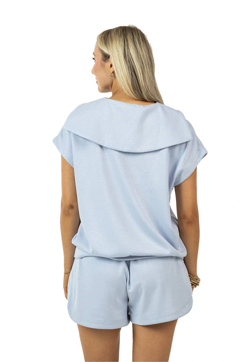 Light Blue Wholesale Scuba 2 Piece Set: Light Blue