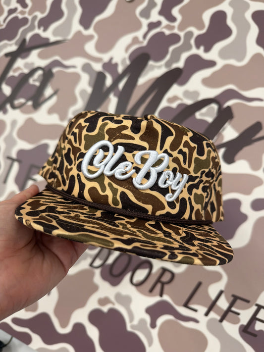 OLE BOY Duck Camo Ole Boy Logo Rope Grandpa Hat