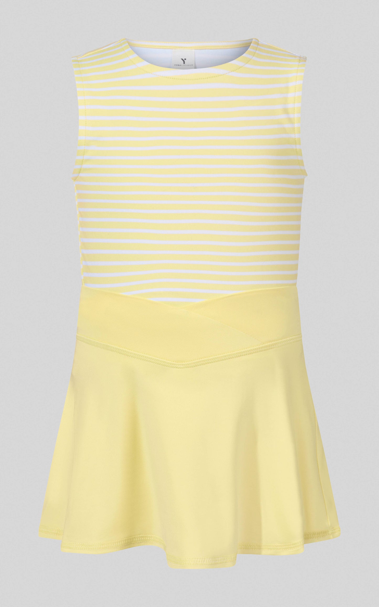Little Girls Tank, Crossover Skort, Fanny bag Set: DAFFODIL (P#SDW)