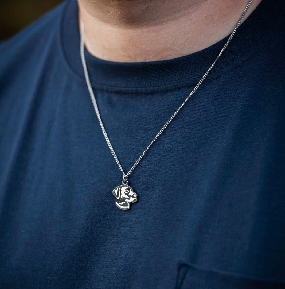 Lab Stainless Steel Necklace with Pendant