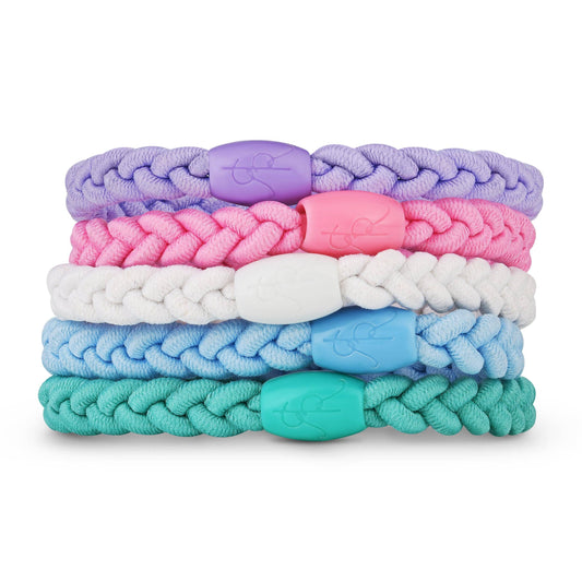 Cutie Bands (Elastic Hair Ties): Braided Light Multi