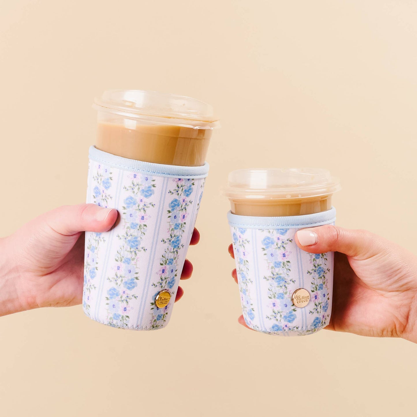 Sip Savvy Drink Sleeve-Petal Parade Blue Regular - 16-18 Oz Cups