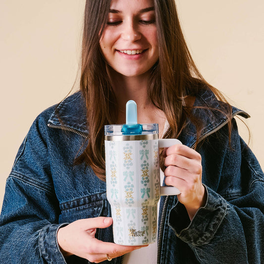 20 oz Lifestyle Flip Straw Tumbler-Oh So Fancy Blue