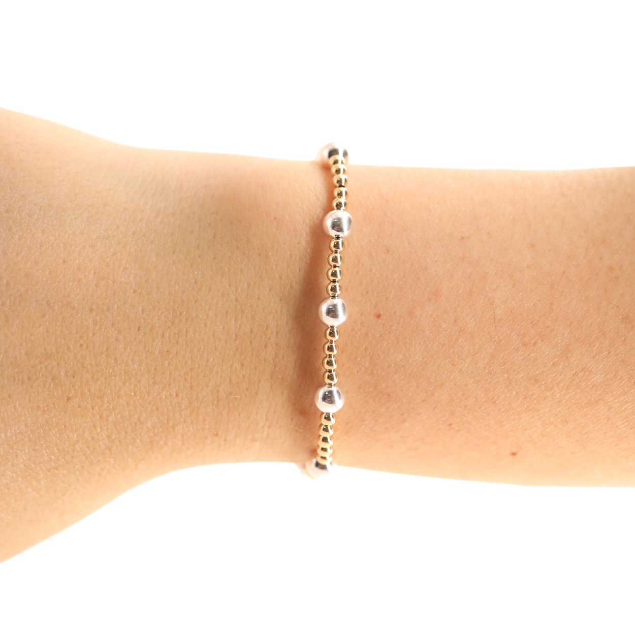 Lively Bracelet in Gold with Silver: Standard 6.75 inch