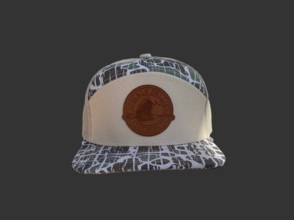 Circle Logo Large Leather Patch Flat Bill: Deep Swamp