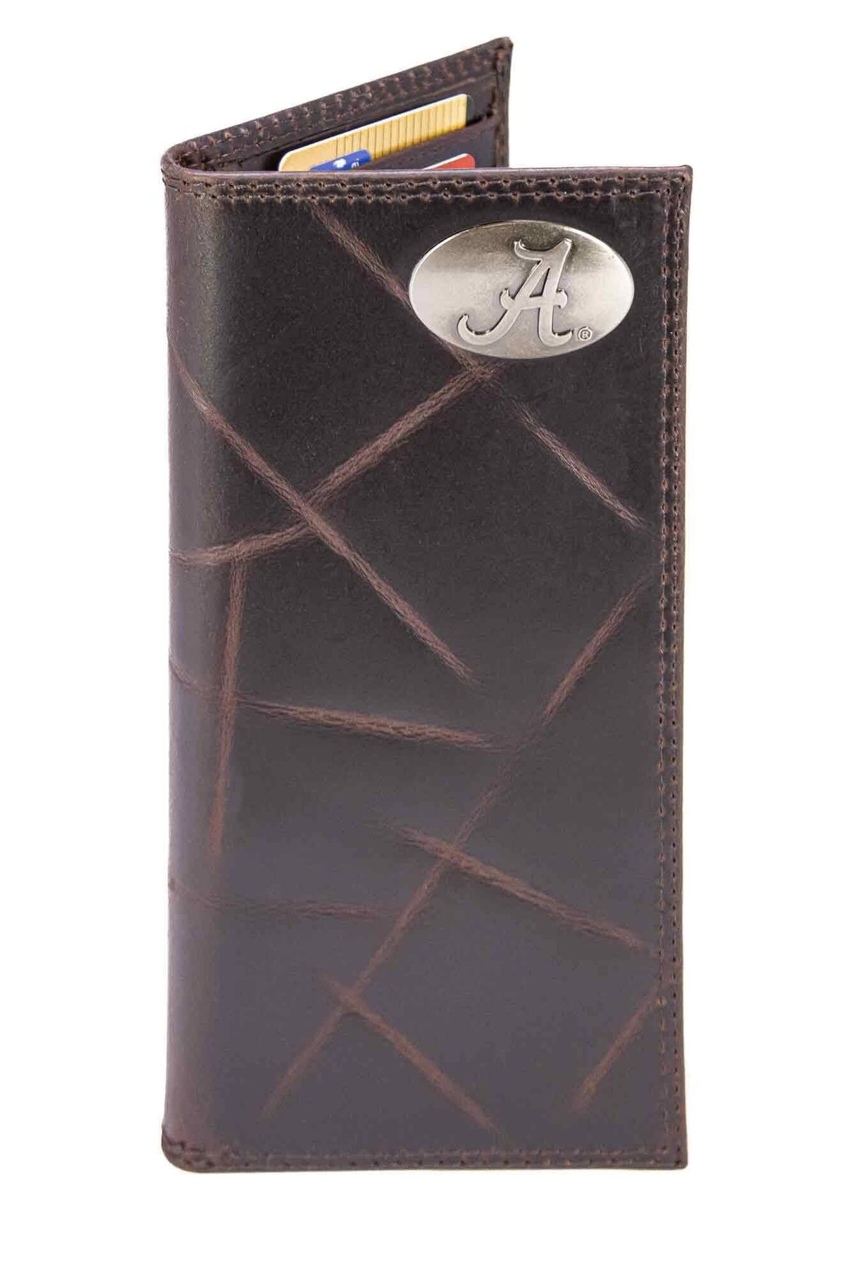 Alabama Crimson Tide Collegiate Secretary Leather Wallet.: UAL Crazyhorse