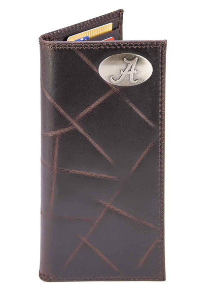 Alabama Crimson Tide Collegiate Secretary Leather Wallet.: UAL Crazyhorse