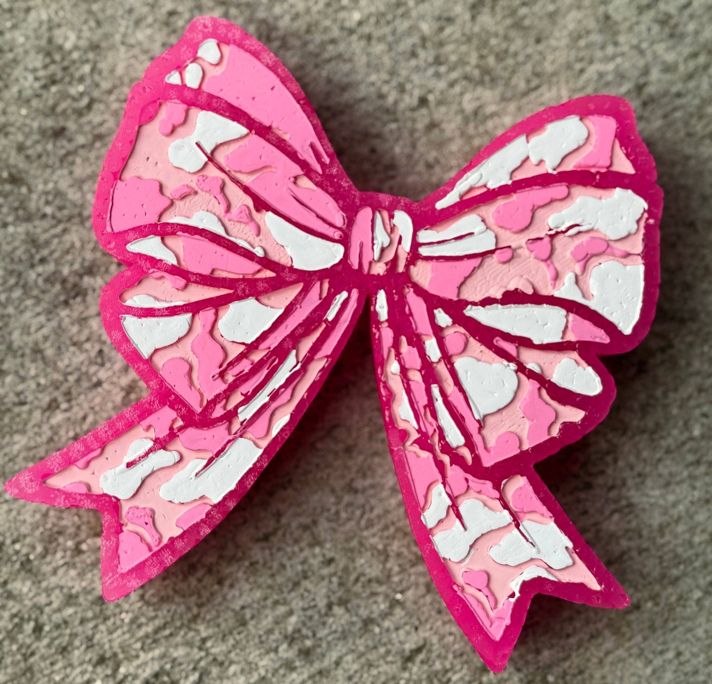 Large Camo Bow Car Freshener : Camo / Pink sands
