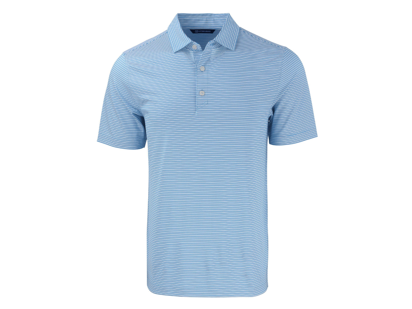 Cutter & Buck Forge Eco Double Stripe Recycled Mens Polo: College Purple/White