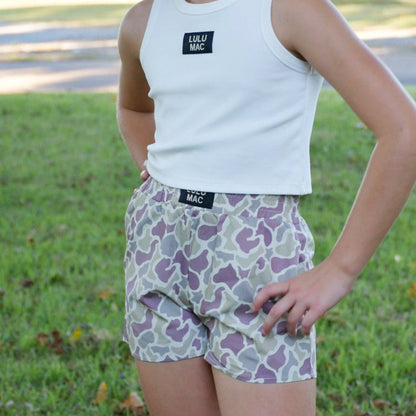 LULU MAC Light Camo KIDS SHORTS