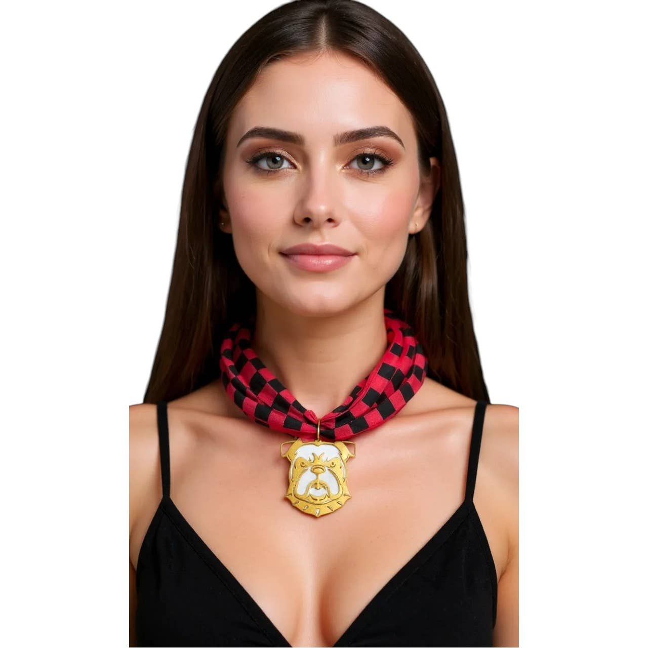 Gameday Scarf Necklaces: Burgundy/White