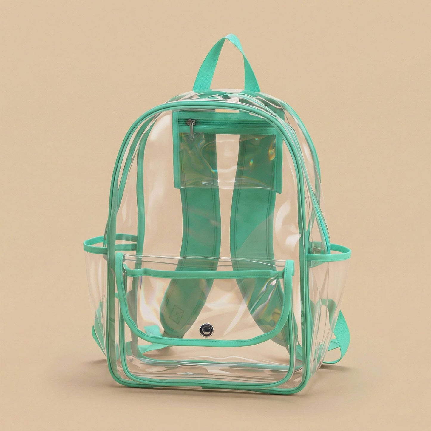 K223 | CLEAR BACKPACK - CLEAR FLAP: Hot Pink
