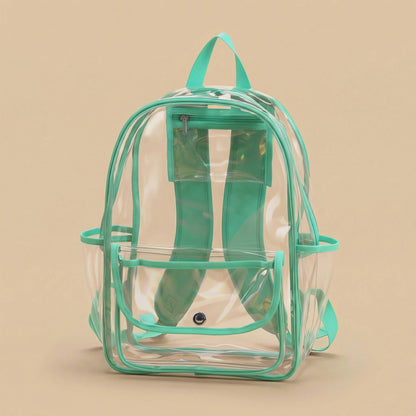 K223 | CLEAR BACKPACK - CLEAR FLAP: Mint