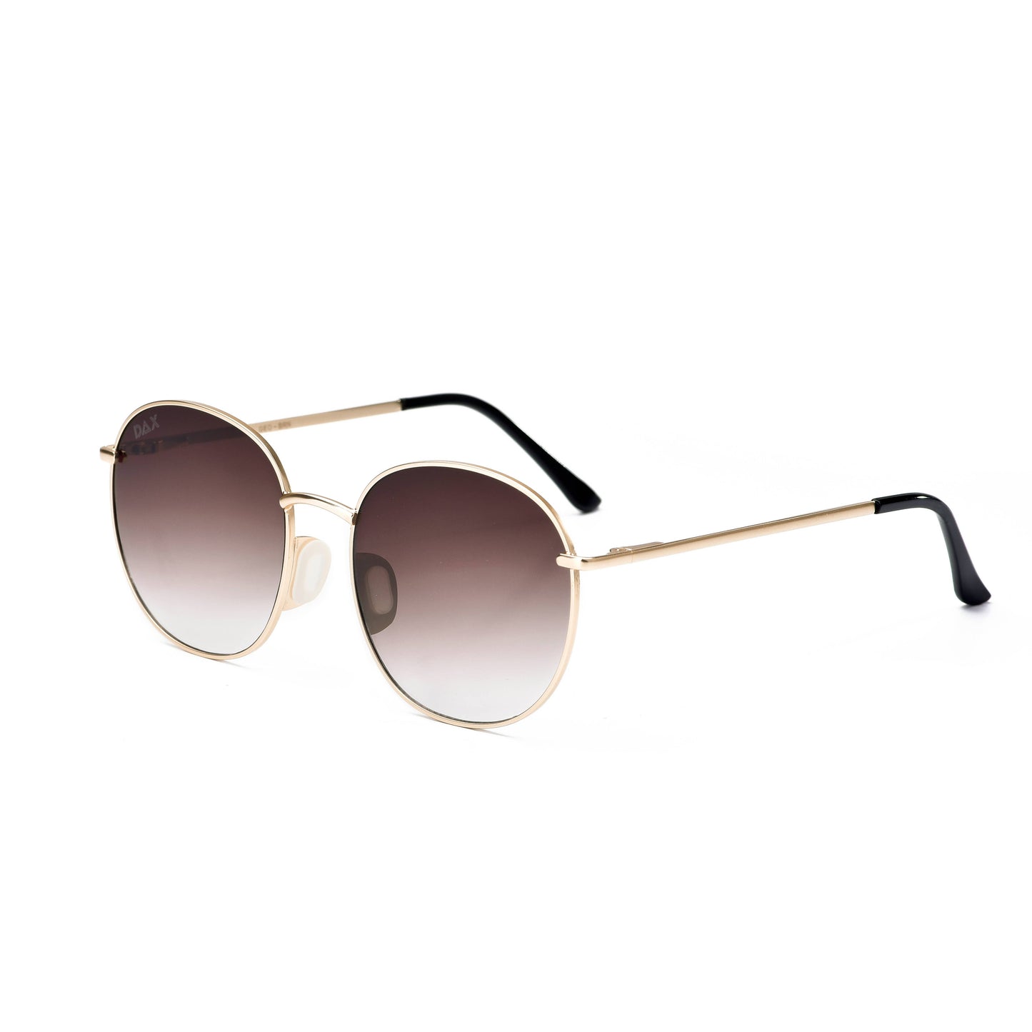 Georgie - Women's Large Round Sunglasses: Black