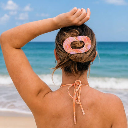 TELETIE Just Keep Swimming | Large | Flat Round Hair Clip