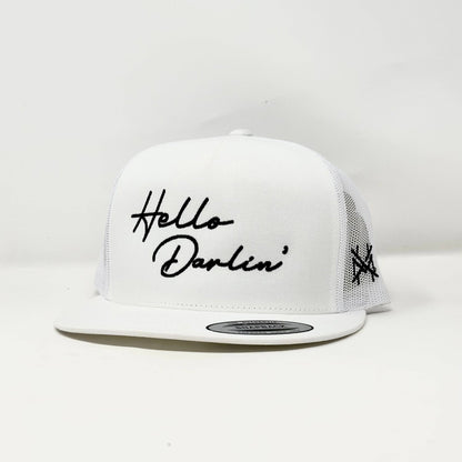 MHC Hello Darlin Trucker Hat: 6006 Yupoong White