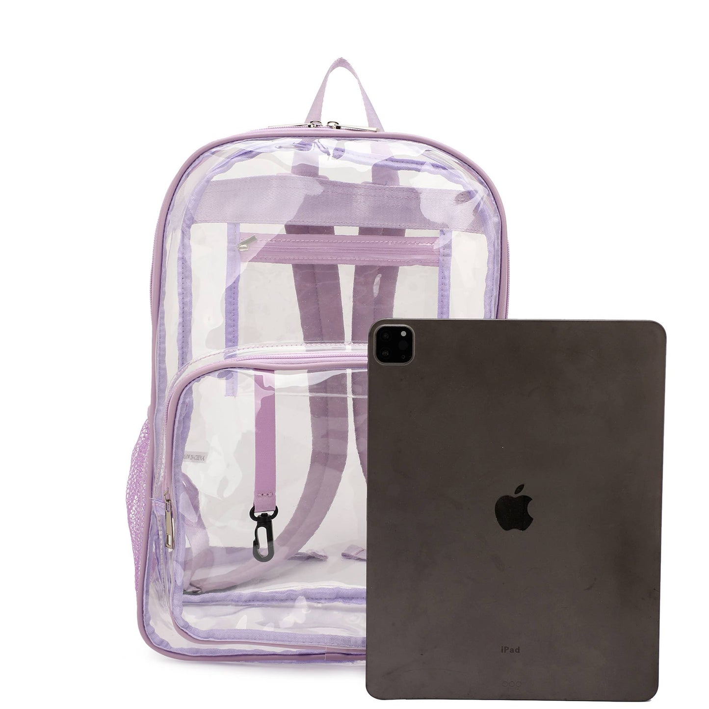 MARISSA CLEAR BACKPACK: BLUE GRAY