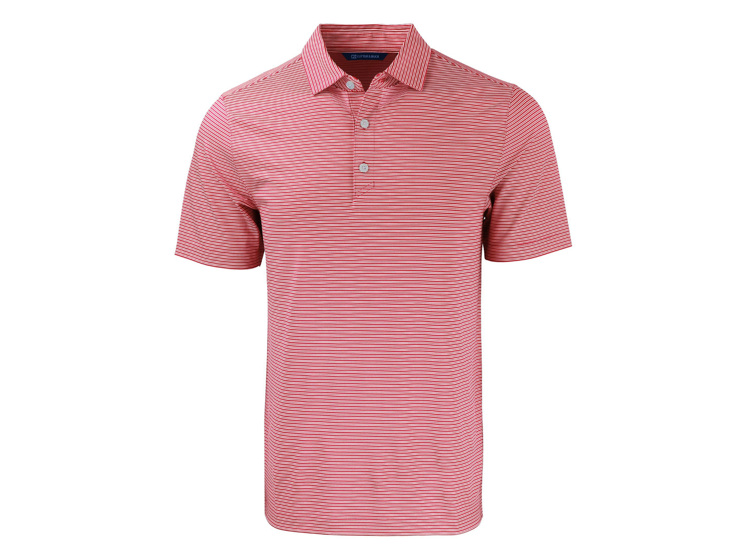 Cutter & Buck Forge Eco Double Stripe Recycled Mens Polo: College Purple/White