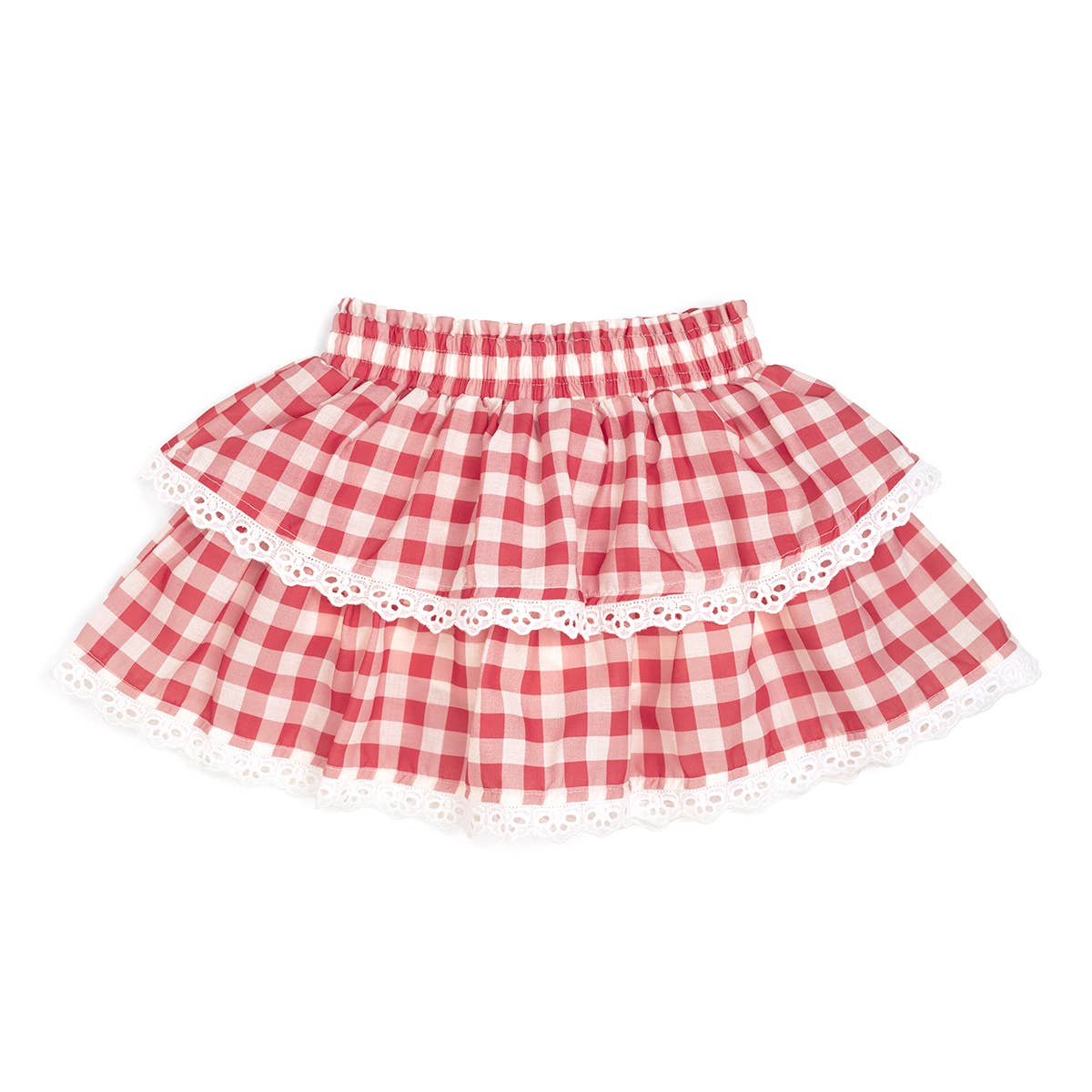 Red Gingham Skort - Kids Clothing - Spring Summer