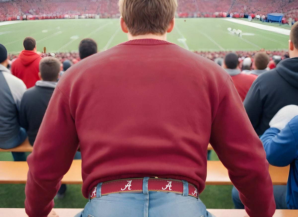 Alabama Crimson Tide Men's Collegiate Woven Ribbon Belt