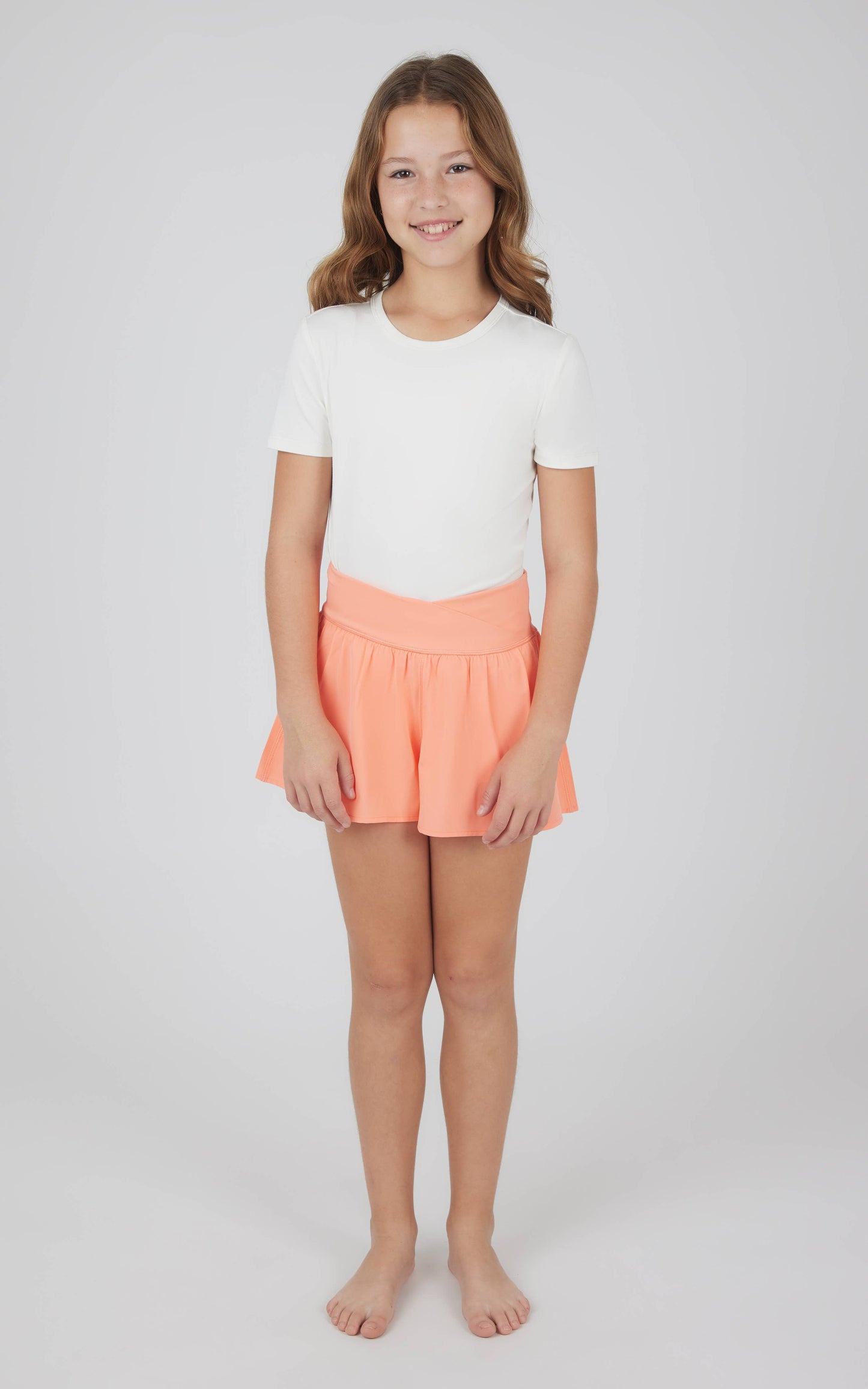 Girls Crossover Hybrid Short with Inner Pant: Black