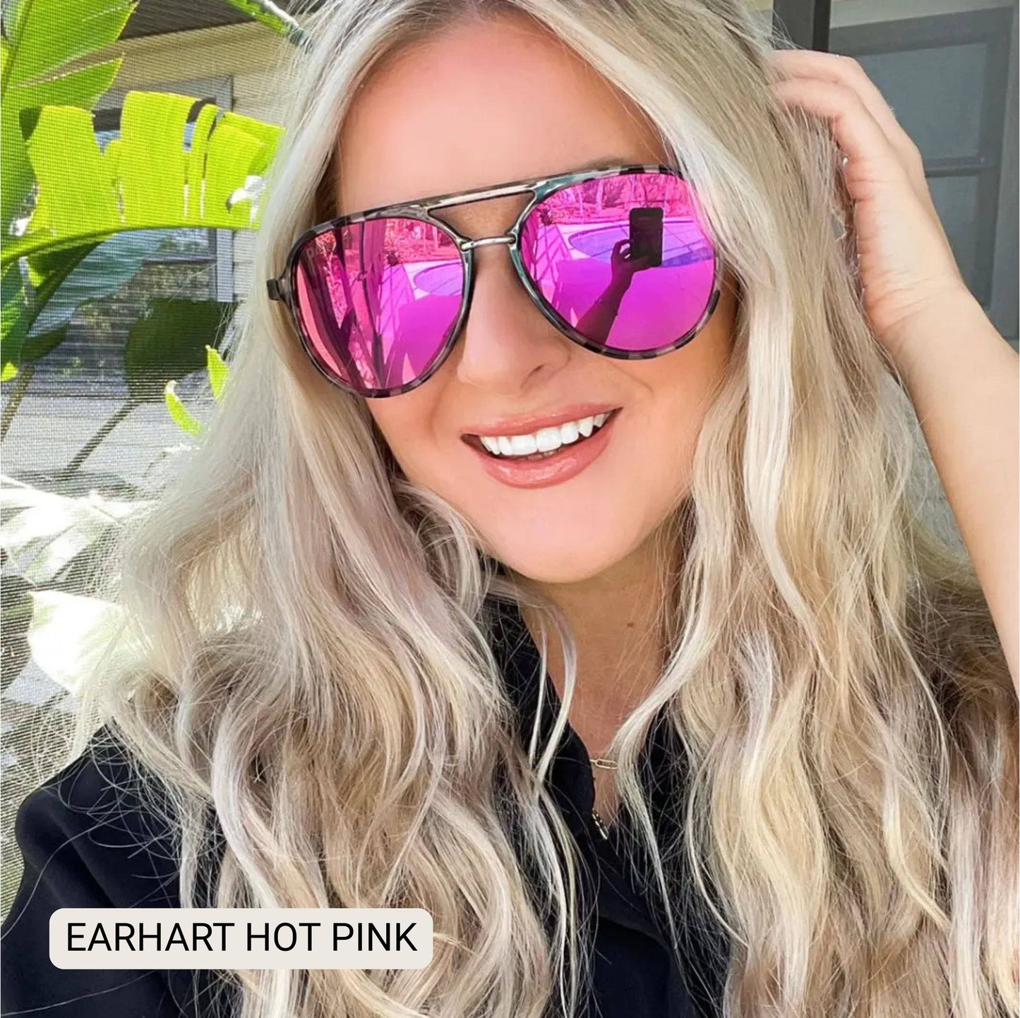 Earhart - Women’s Aviator Sunglasses–Polarized Everyday Chic: Marble